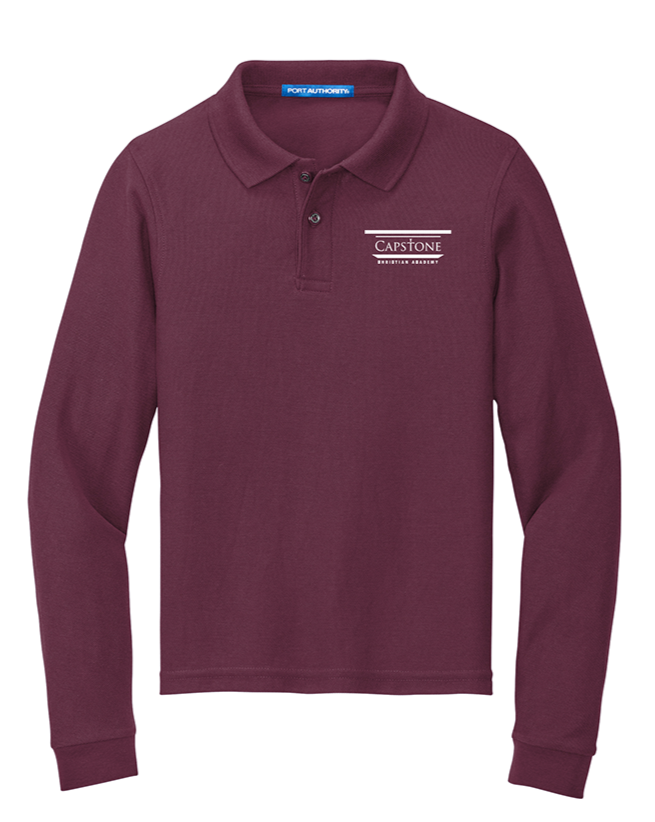 Unisex Long Sleeve Youth Polo